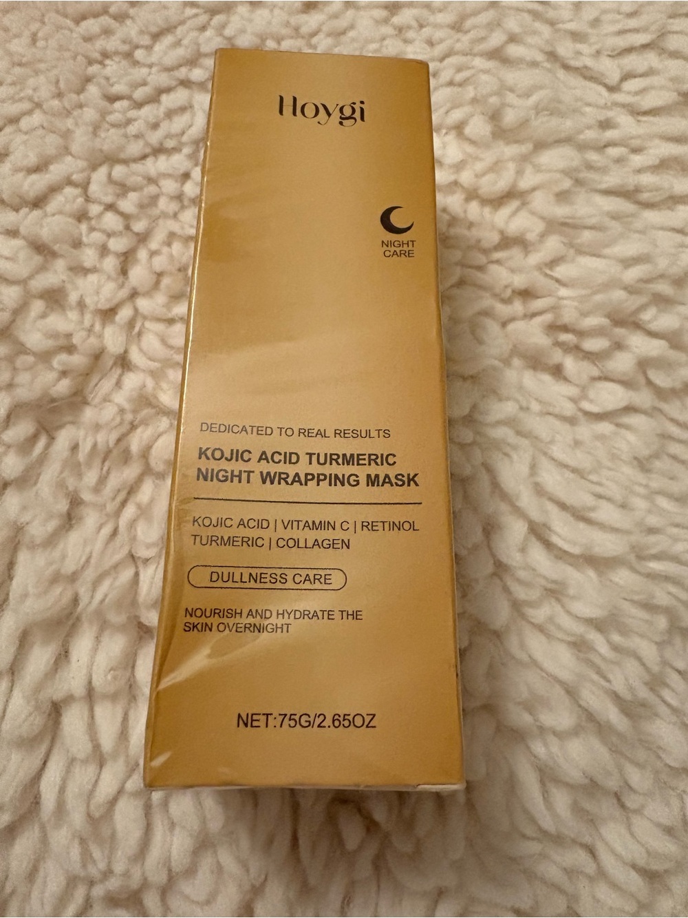 NEW Hoygi Kojic Acid Turmeric Night Wrapping Mask 75g Sealed w/ Brush